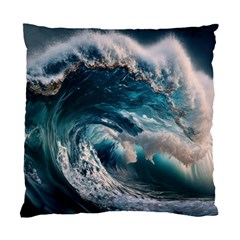 Tsunami Waves Ocean Sea Water Rough Seas Standard Cushion Case (two Sides)