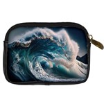 Tsunami Waves Ocean Sea Water Rough Seas Digital Camera Leather Case Back