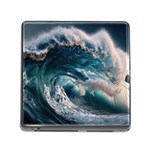 Tsunami Waves Ocean Sea Water Rough Seas Memory Card Reader (Square 5 Slot) Front