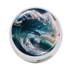 Tsunami Waves Ocean Sea Water Rough Seas 4-port Usb Hub (two Sides) by Wegoenart