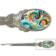 Waves Ocean Sea Abstract Whimsical Abstract Art 2 Letter Opener by Wegoenart