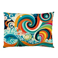 Waves Ocean Sea Abstract Whimsical Abstract Art 2 Pillow Case (two Sides) by Wegoenart