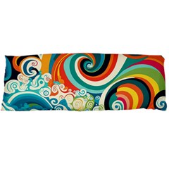 Waves Ocean Sea Abstract Whimsical Abstract Art 2 Body Pillow Case Dakimakura (two Sides) by Wegoenart