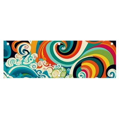 Waves Ocean Sea Abstract Whimsical Abstract Art 2 Banner And Sign 6  X 2  by Wegoenart