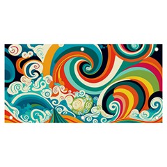 Waves Ocean Sea Abstract Whimsical Abstract Art 2 Banner And Sign 6  X 3  by Wegoenart