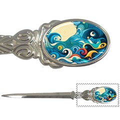 Waves Ocean Sea Abstract Whimsical Abstract Art 5 Letter Opener by Wegoenart