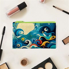 Waves Ocean Sea Abstract Whimsical Abstract Art 5 Cosmetic Bag (xs) by Wegoenart