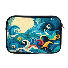 Waves Ocean Sea Abstract Whimsical Abstract Art 5 Apple Macbook Pro 17  Zipper Case by Wegoenart