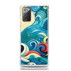 Waves Ocean Sea Abstract Whimsical Abstract Art 5 Samsung Galaxy Note 20 Tpu Uv Case by Wegoenart