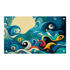 Waves Ocean Sea Abstract Whimsical Abstract Art 5 Banner And Sign 5  X 3  by Wegoenart