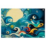 Waves Ocean Sea Abstract Whimsical Abstract Art 5 Banner and Sign 6  x 4  Front