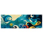 Waves Ocean Sea Abstract Whimsical Abstract Art 5 Banner and Sign 12  x 4  Front