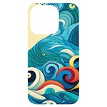 Waves Ocean Sea Abstract Whimsical Abstract Art 5 iPhone 14 Pro Black UV Print Case Front