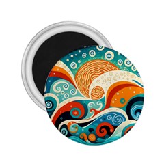 Waves Ocean Sea Abstract Whimsical Abstract Art 4 2 25  Magnets by Wegoenart