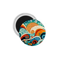 Waves Ocean Sea Abstract Whimsical Abstract Art 4 1 75  Magnets by Wegoenart