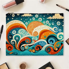 Waves Ocean Sea Abstract Whimsical Abstract Art 4 Cosmetic Bag (xl) by Wegoenart