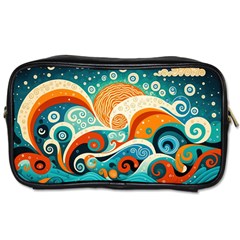 Waves Ocean Sea Abstract Whimsical Abstract Art 4 Toiletries Bag (two Sides) by Wegoenart