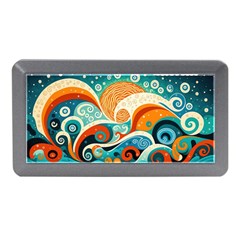 Waves Ocean Sea Abstract Whimsical Abstract Art 4 Memory Card Reader (mini) by Wegoenart