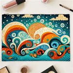 Waves Ocean Sea Abstract Whimsical Abstract Art 4 Cosmetic Bag (XXL) Front