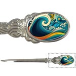 Waves Ocean Sea Abstract Whimsical Abstract Art 3 Letter Opener Front