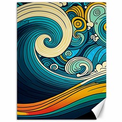 Waves Ocean Sea Abstract Whimsical Abstract Art 3 Canvas 36  X 48  by Wegoenart