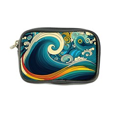 Waves Ocean Sea Abstract Whimsical Abstract Art 3 Coin Purse by Wegoenart