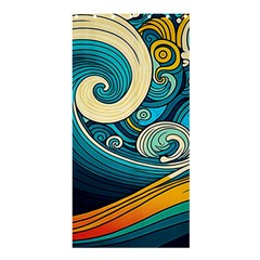 Waves Ocean Sea Abstract Whimsical Abstract Art 3 Shower Curtain 36  X 72  (stall)  by Wegoenart