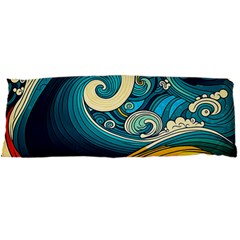 Waves Ocean Sea Abstract Whimsical Abstract Art 3 Body Pillow Case Dakimakura (two Sides) by Wegoenart