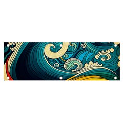 Waves Ocean Sea Abstract Whimsical Abstract Art 3 Banner And Sign 6  X 2  by Wegoenart