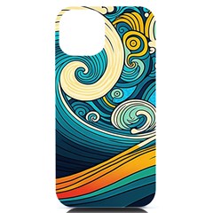 Waves Ocean Sea Abstract Whimsical Abstract Art 3 Iphone 14 Black Uv Print Case by Wegoenart