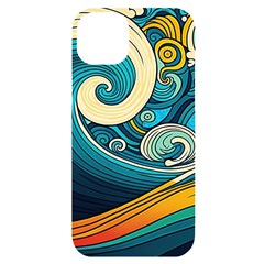 Waves Ocean Sea Abstract Whimsical Abstract Art 3 Iphone 14 Plus Black Uv Print Case