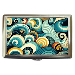 Waves Ocean Sea Abstract Whimsical Abstract Art 6 Cigarette Money Case by Wegoenart