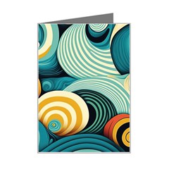 Waves Ocean Sea Abstract Whimsical Abstract Art 6 Mini Greeting Card by Wegoenart