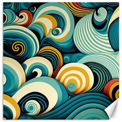 Waves Ocean Sea Abstract Whimsical Abstract Art 6 Canvas 20  X 20  by Wegoenart