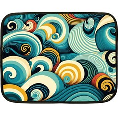 Waves Ocean Sea Abstract Whimsical Abstract Art 6 Fleece Blanket (mini) by Wegoenart