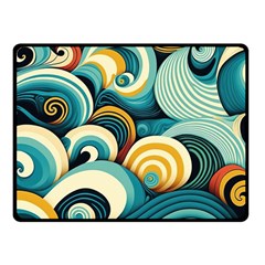 Waves Ocean Sea Abstract Whimsical Abstract Art 6 Fleece Blanket (small) by Wegoenart