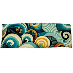 Waves Ocean Sea Abstract Whimsical Abstract Art 6 Body Pillow Case (dakimakura) by Wegoenart