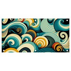 Waves Ocean Sea Abstract Whimsical Abstract Art 6 Banner And Sign 4  X 2  by Wegoenart