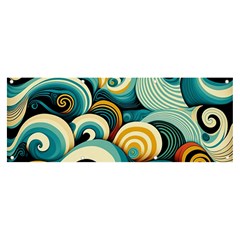 Waves Ocean Sea Abstract Whimsical Abstract Art 6 Banner And Sign 8  X 3  by Wegoenart