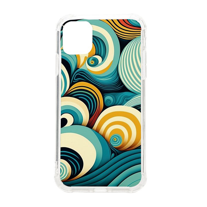 Waves Ocean Sea Abstract Whimsical Abstract Art 6 iPhone 11 TPU UV Print Case