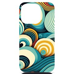 Waves Ocean Sea Abstract Whimsical Abstract Art 6 Iphone 14 Pro Black Uv Print Case by Wegoenart