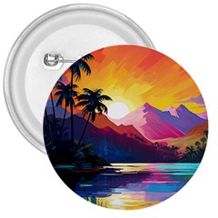 Ai Generated Tropical Island Sunset Landscape 3  Buttons