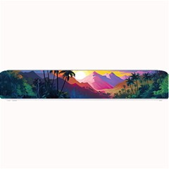 Ai Generated Tropical Island Sunset Landscape Small Bar Mat by Wegoenart