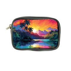 Ai Generated Tropical Island Sunset Landscape Coin Purse