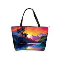 Ai Generated Tropical Island Sunset Landscape Classic Shoulder Handbag