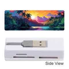 Ai Generated Tropical Island Sunset Landscape Memory Card Reader (Stick)