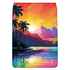 Ai Generated Tropical Island Sunset Landscape Removable Flap Cover (L)