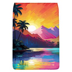 Ai Generated Tropical Island Sunset Landscape Removable Flap Cover (S)