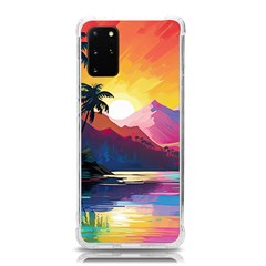 Ai Generated Tropical Island Sunset Landscape Samsung Galaxy S20Plus 6.7 Inch TPU UV Case