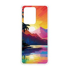 Ai Generated Tropical Island Sunset Landscape Samsung Galaxy S20 Ultra 6 9 Inch Tpu Uv Case by Wegoenart